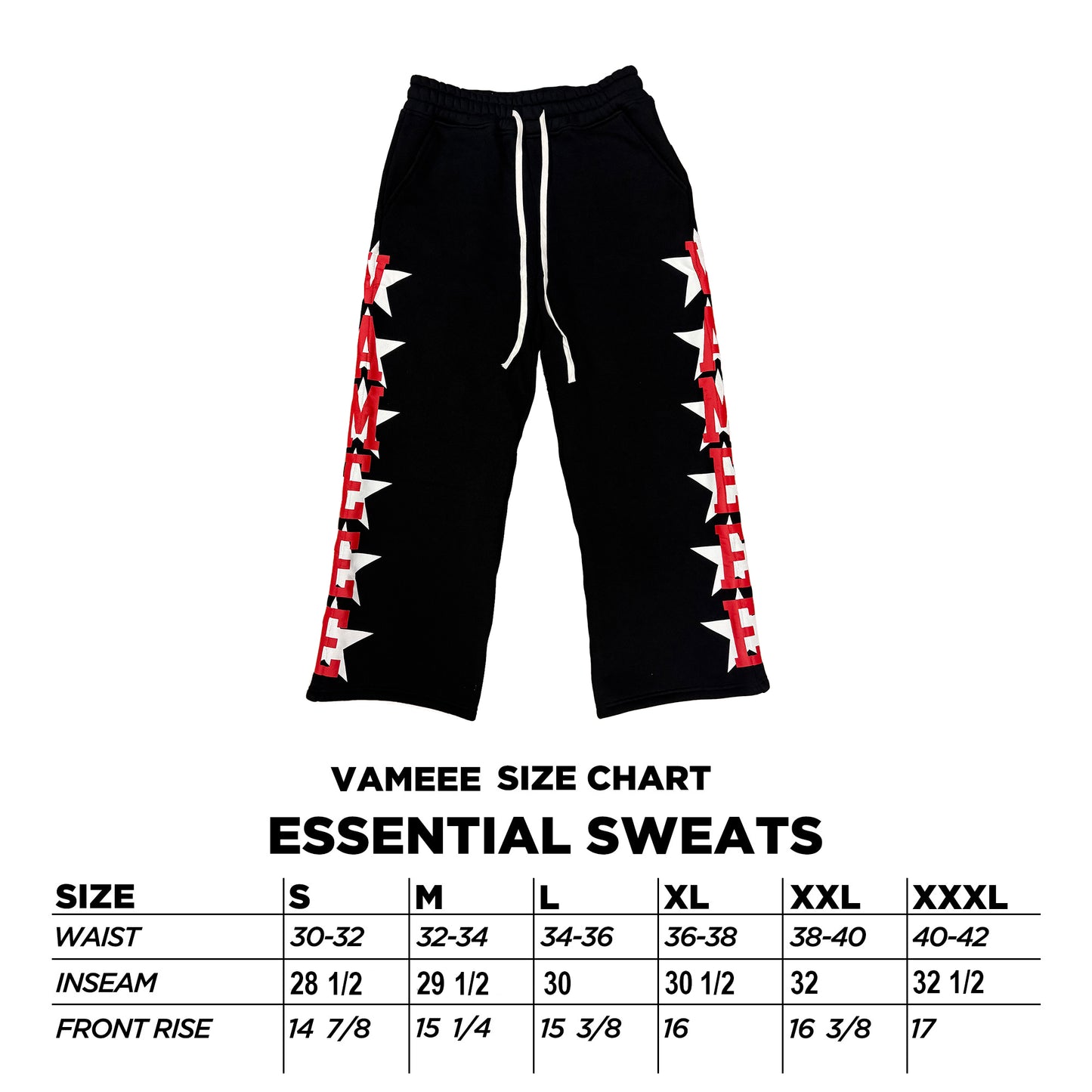 Vameee Star Black Sweats
