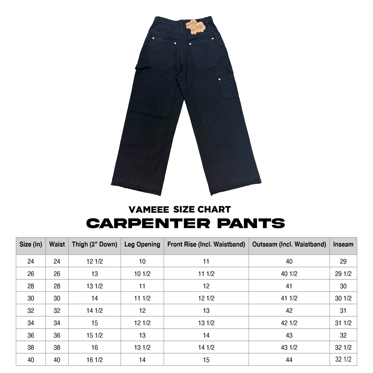 Black Carpenter Pants