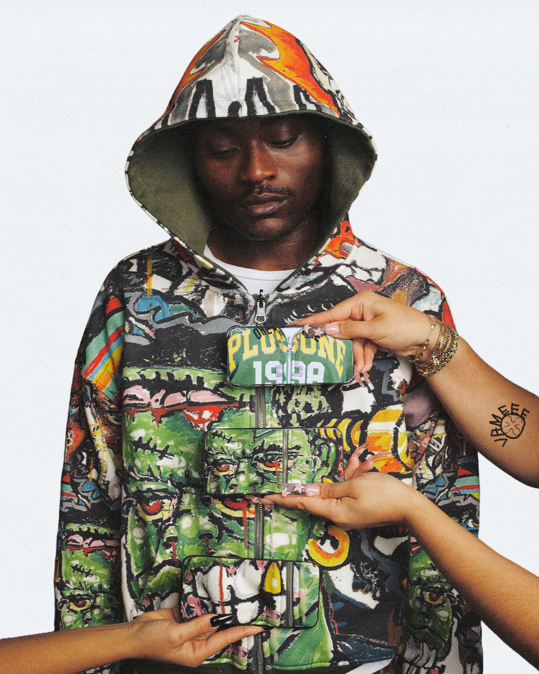 Green Reversible Hoodie