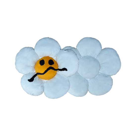 Flower Plush Pillow(White)