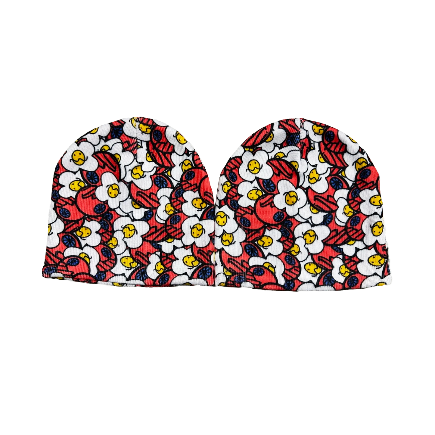 Vameee Red Flower Collage Beanie