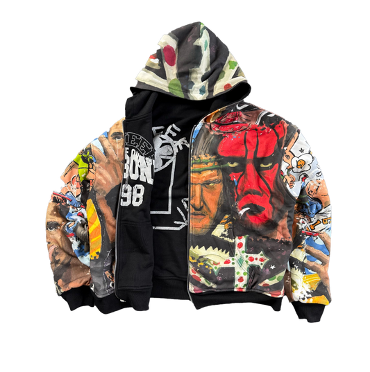 Black Reversible Hoodie