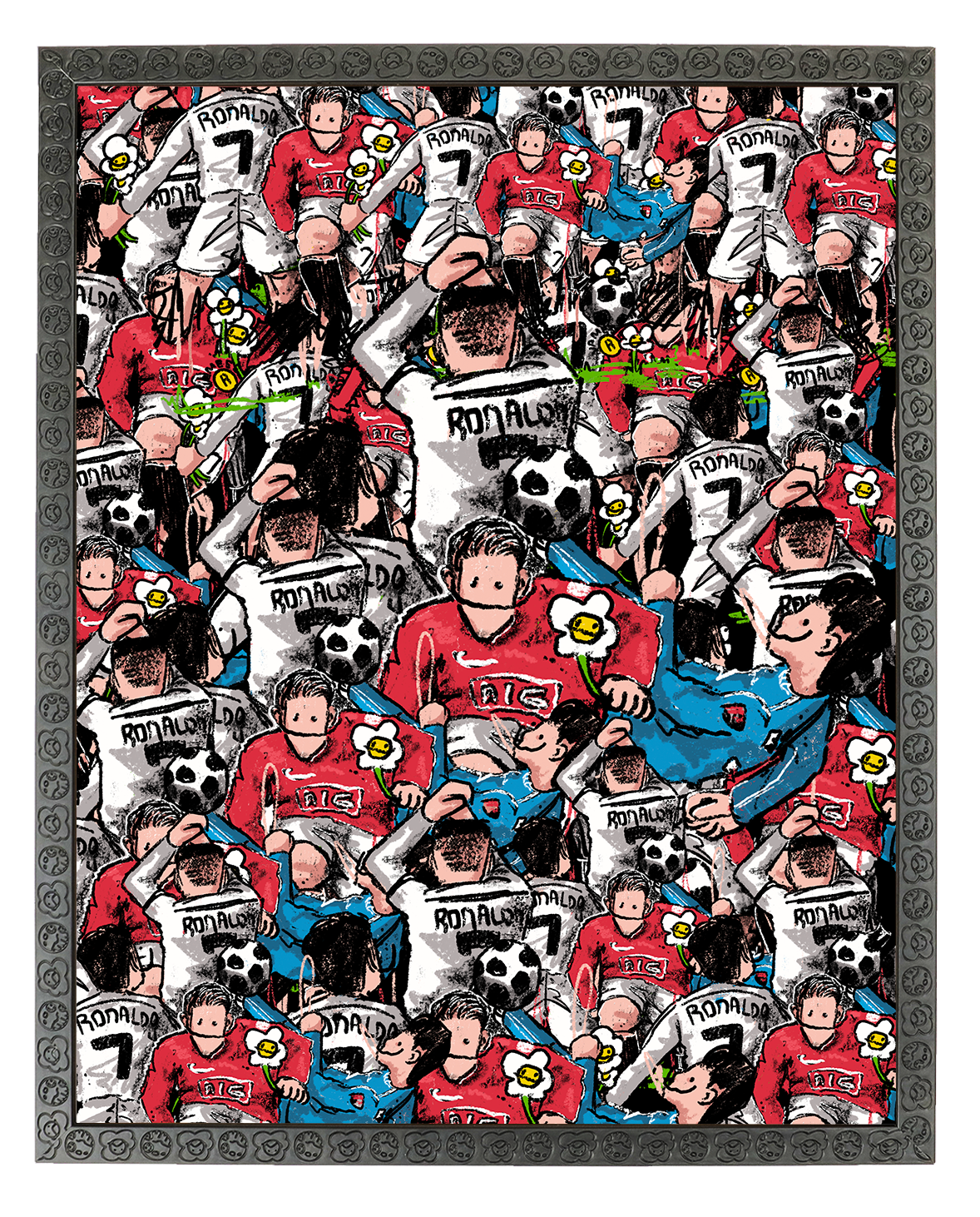 Ronaldooo Maneee Collage Poster