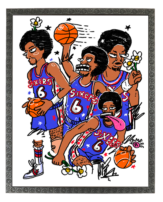 Sixers Maneee Collage Poster